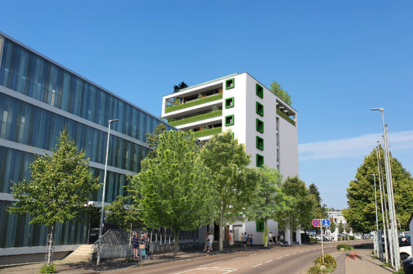 Neubau von Apartments mit Bistro und Institutsräume Göppingen
